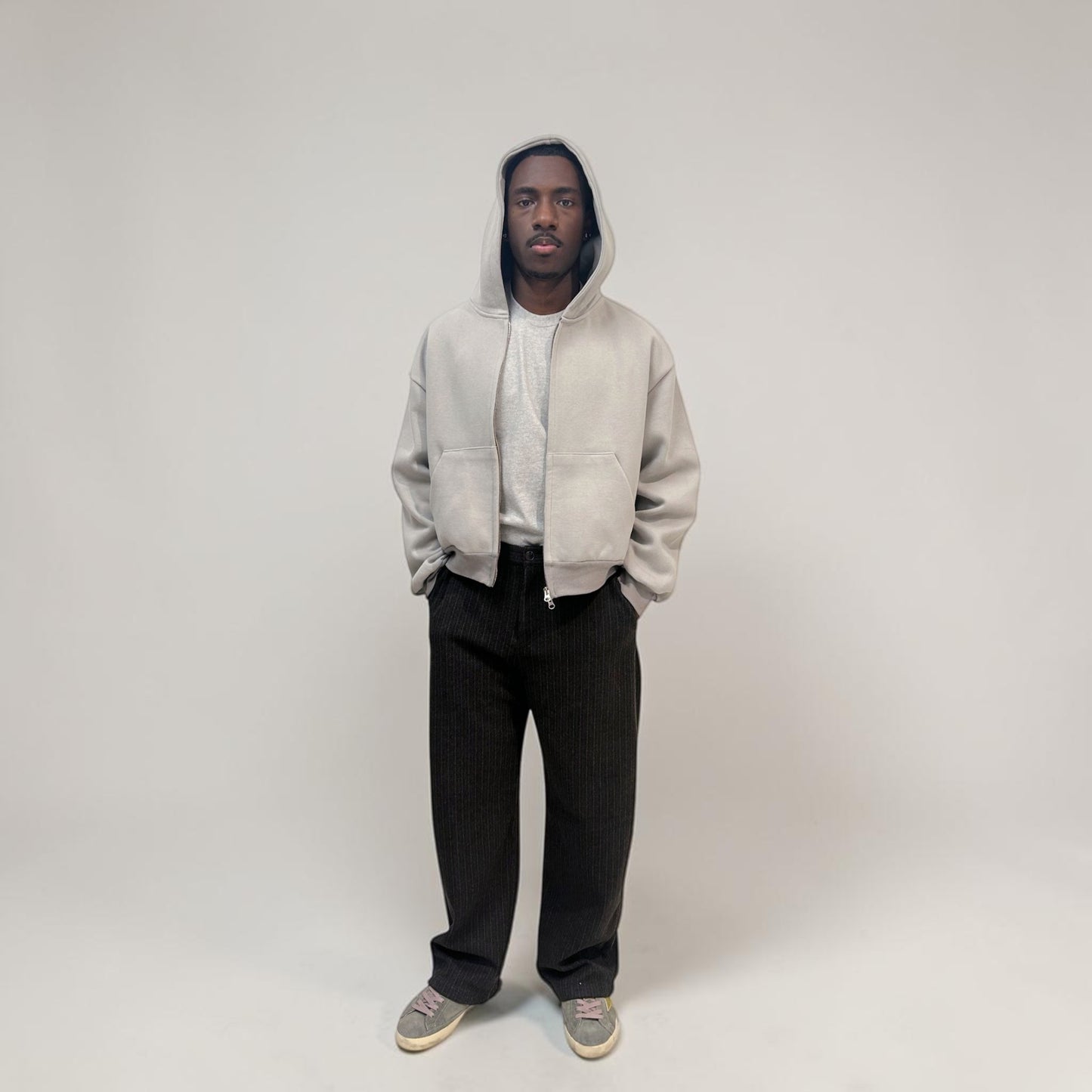 Invis-Able Hamptons Zip Hoodie Light Grey | ODD EVEN