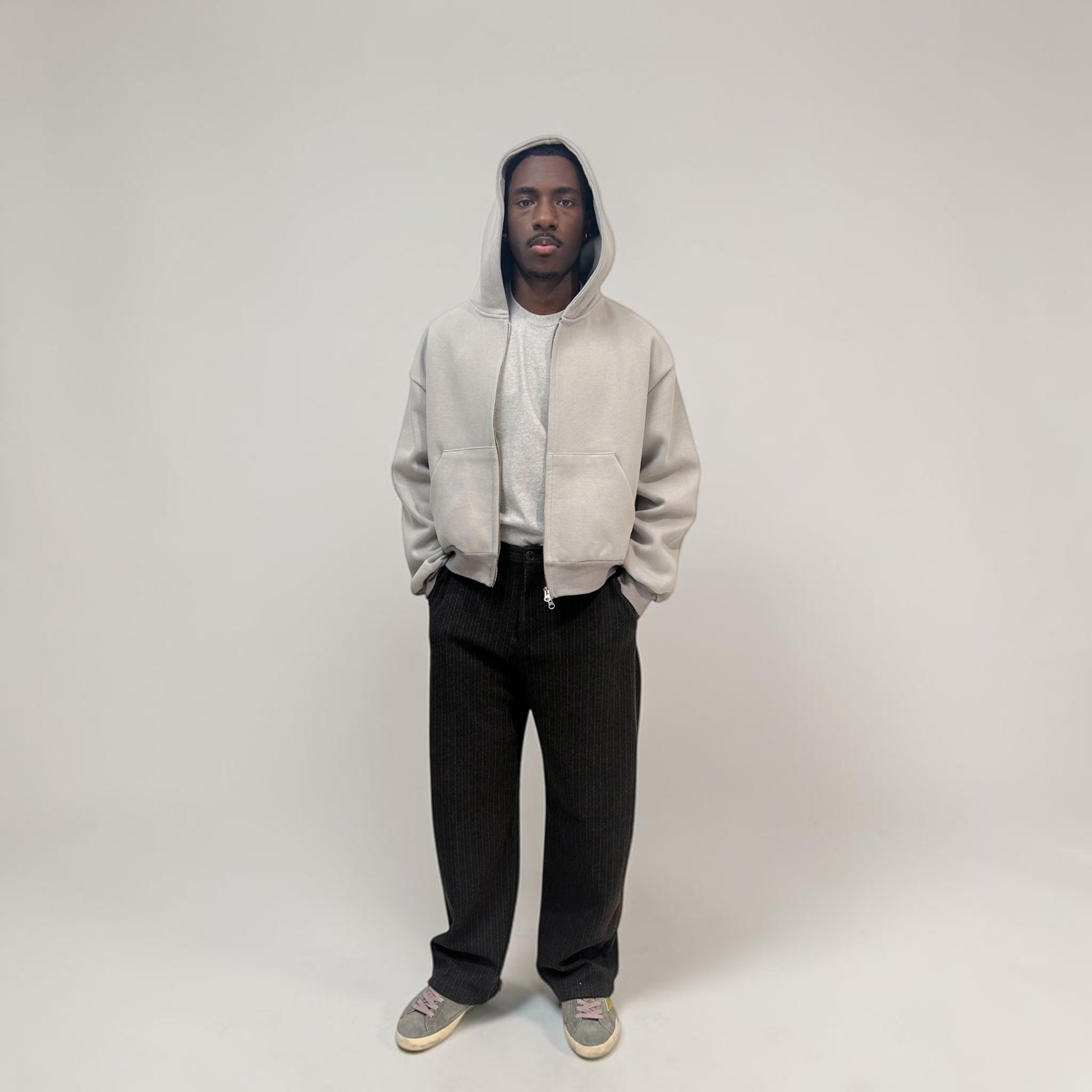 Invis-Able Hamptons Zip Hoodie Light Grey | ODD EVEN