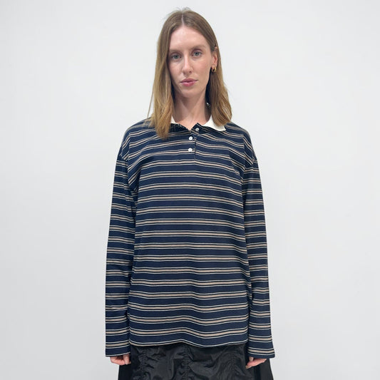 Askhaki Seoul Xliu Layered Top Navy | ODD EVEN