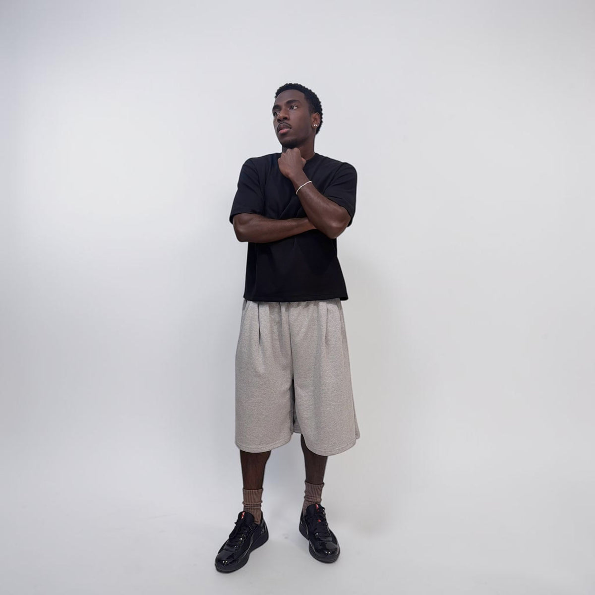 By Attention Athletic Sweat Shorts Grey