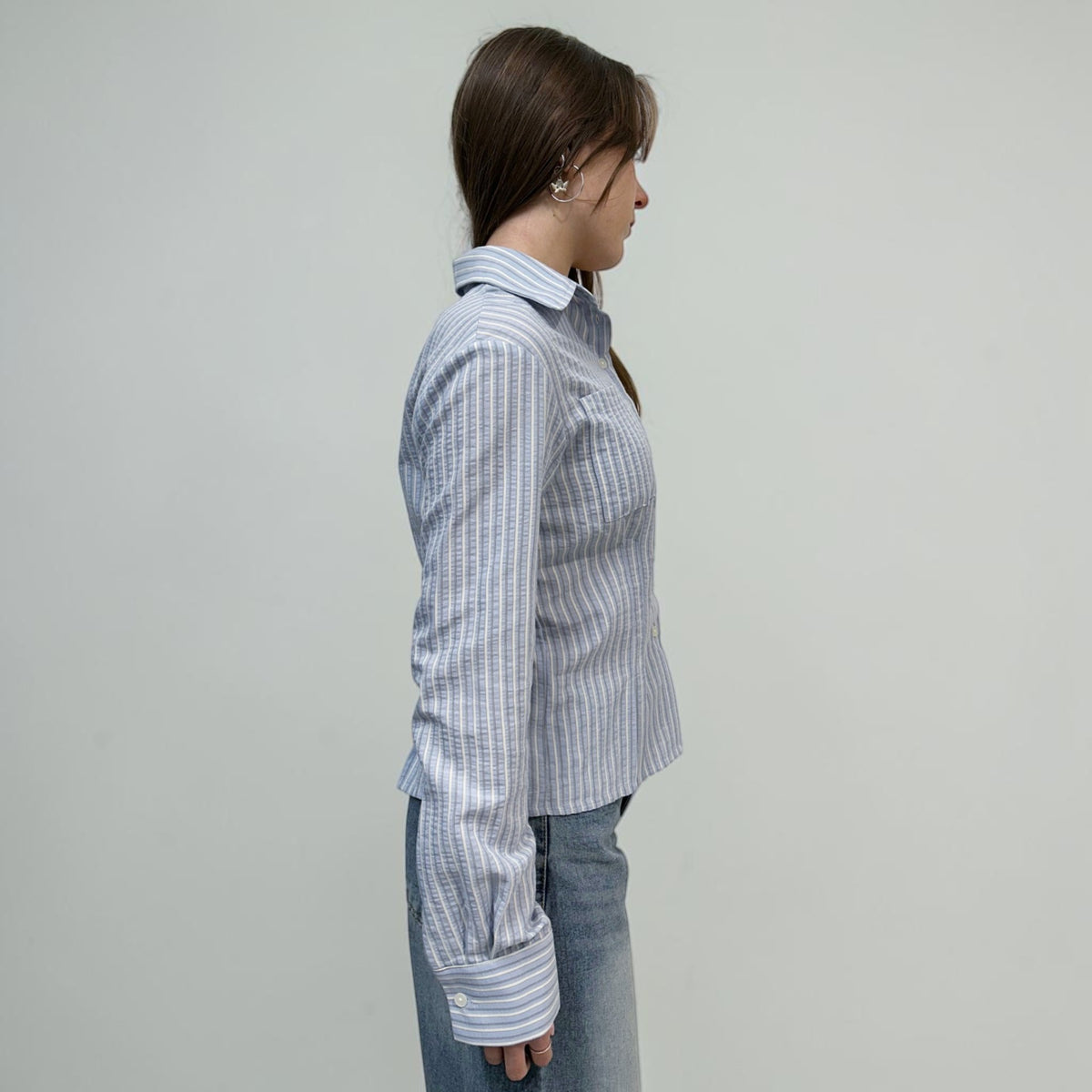 Askhaki Seoul Carrie Shirt Blue | ODD EVEN