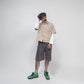 Senne Capital Pleated Shorts Charcoal | ODD EVEN