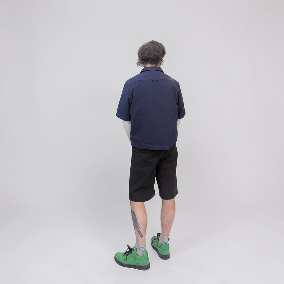Senne Capital Pleated Shorts Black