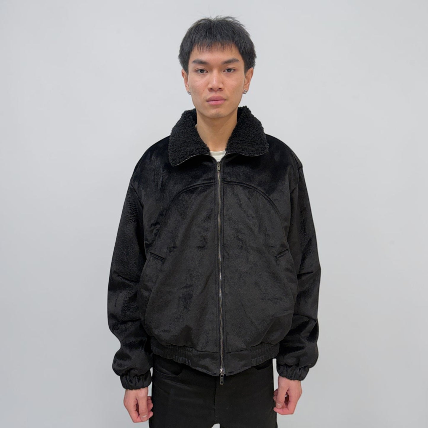 Kaleidoscope Flight Teddy Jacket Black