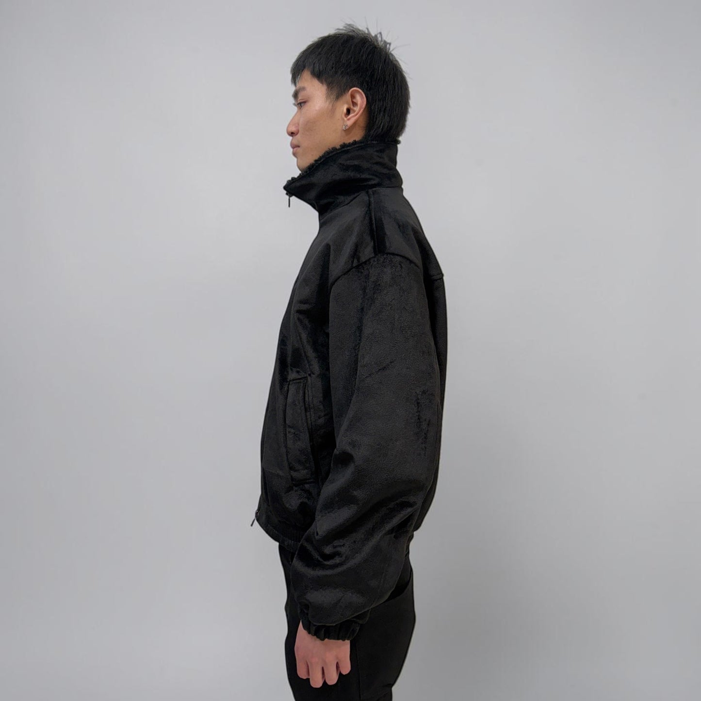 Kaleidoscope Flight Teddy Jacket Black