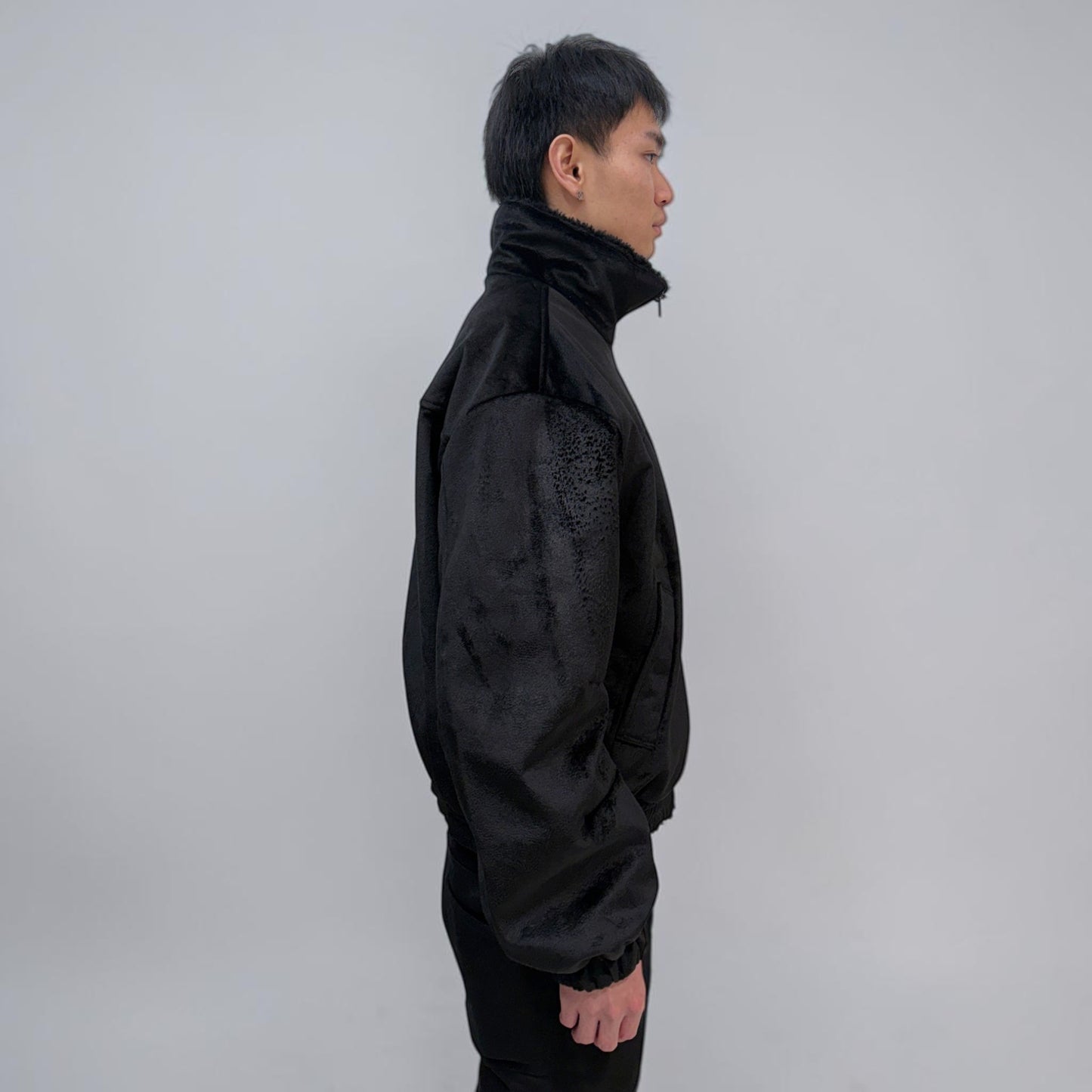 Kaleidoscope Flight Teddy Jacket Black
