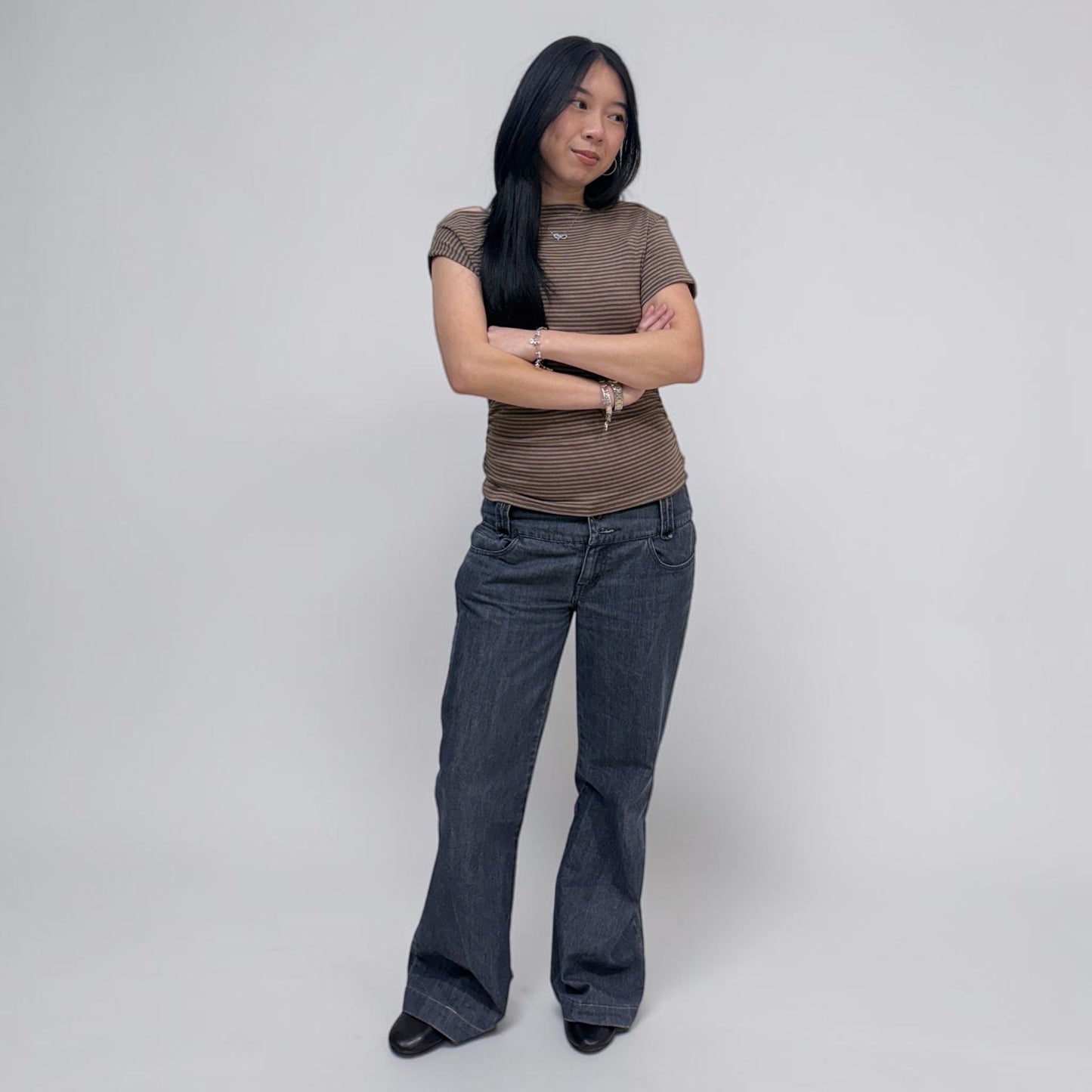 Askhaki Seoul Off Shoulder Top Brown | ODD EVEN