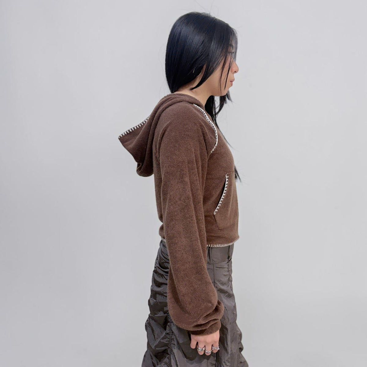 Askhaki Seoul Darkwave Jacket Brown | ODD EVEN