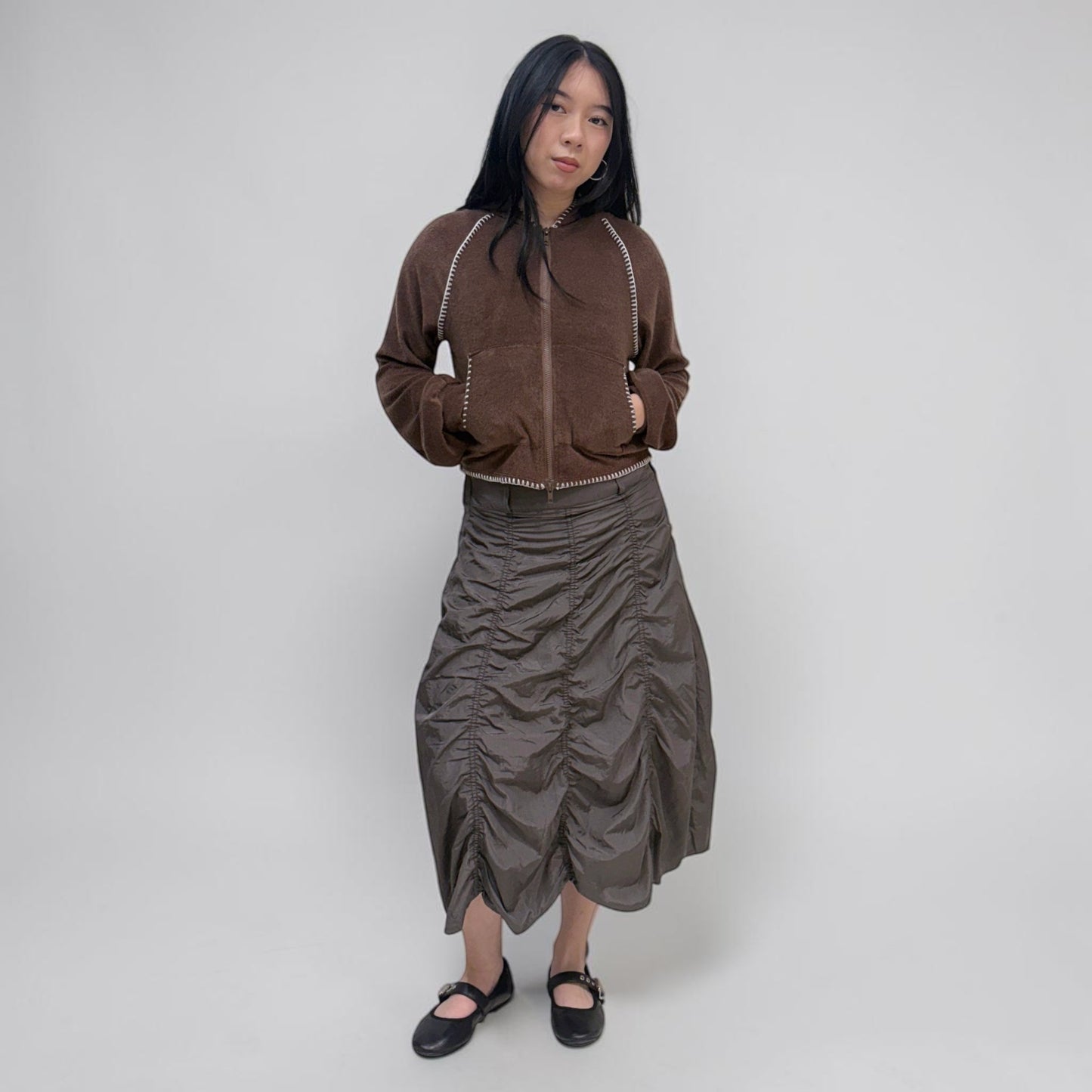 Askhaki Seoul Darkwave Jacket Brown | ODD EVEN