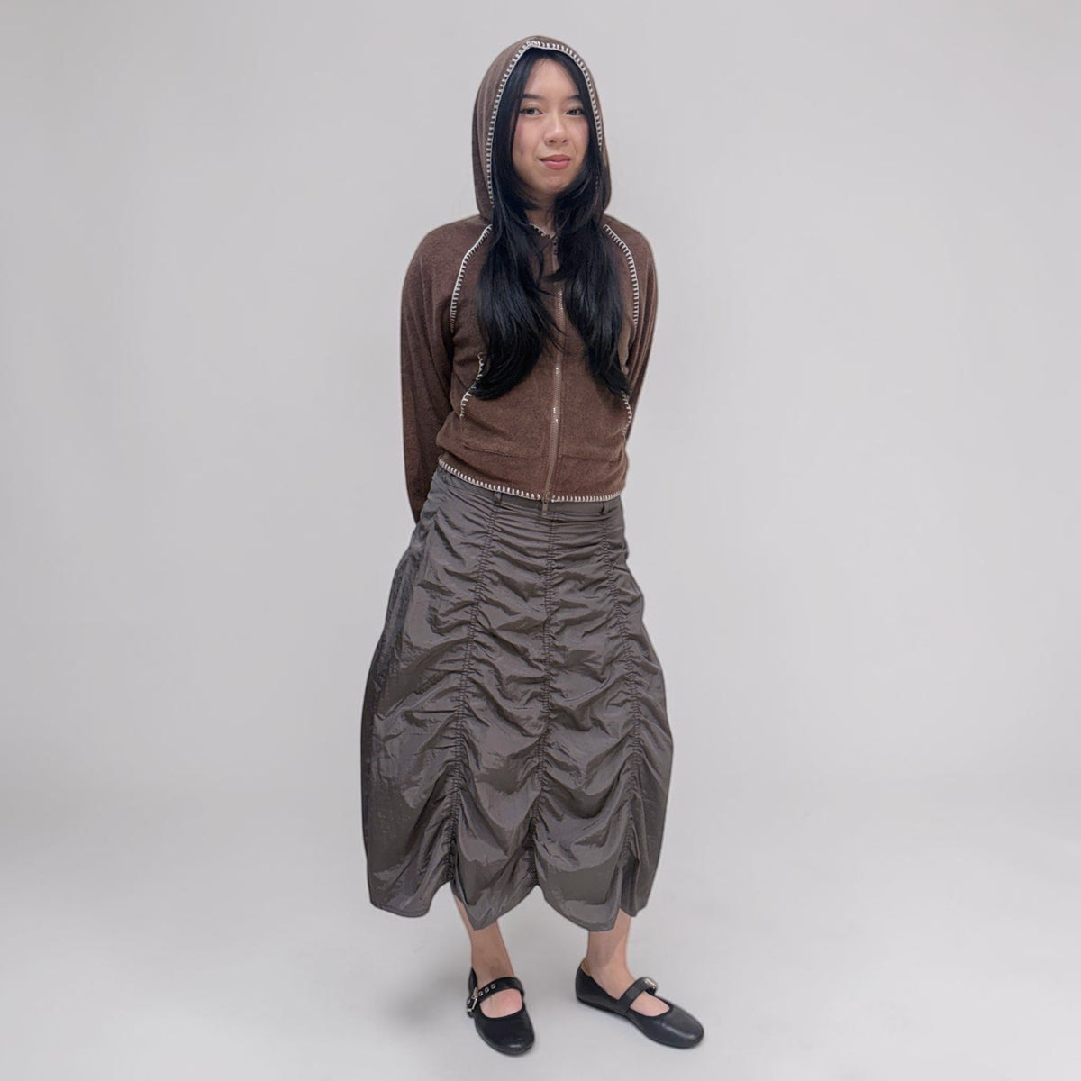 Askhaki Seoul Darkwave Jacket Brown | ODD EVEN