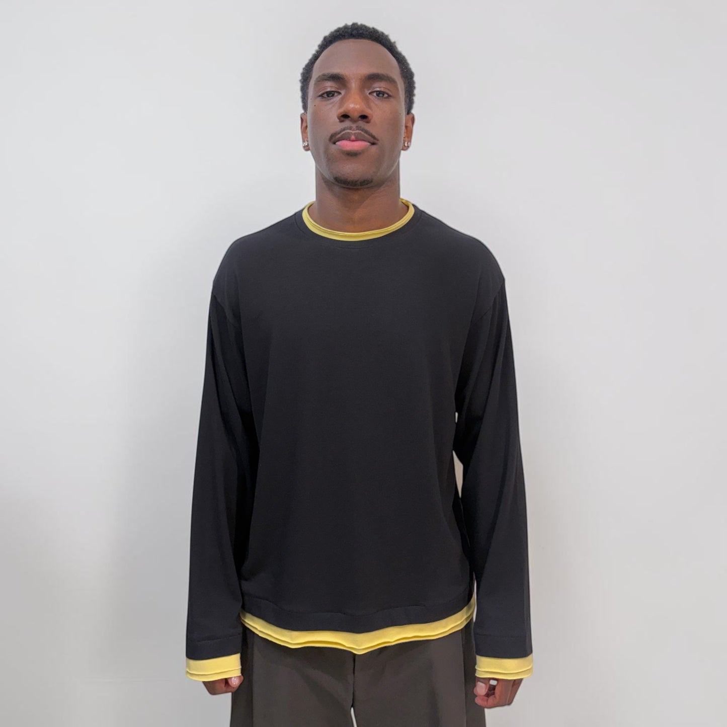By Attention Double Up L/S Black/Yellow | ODD EVEN