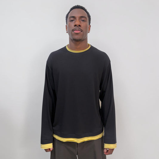 By Attention Double Up L/S Black/Yellow | ODD EVEN