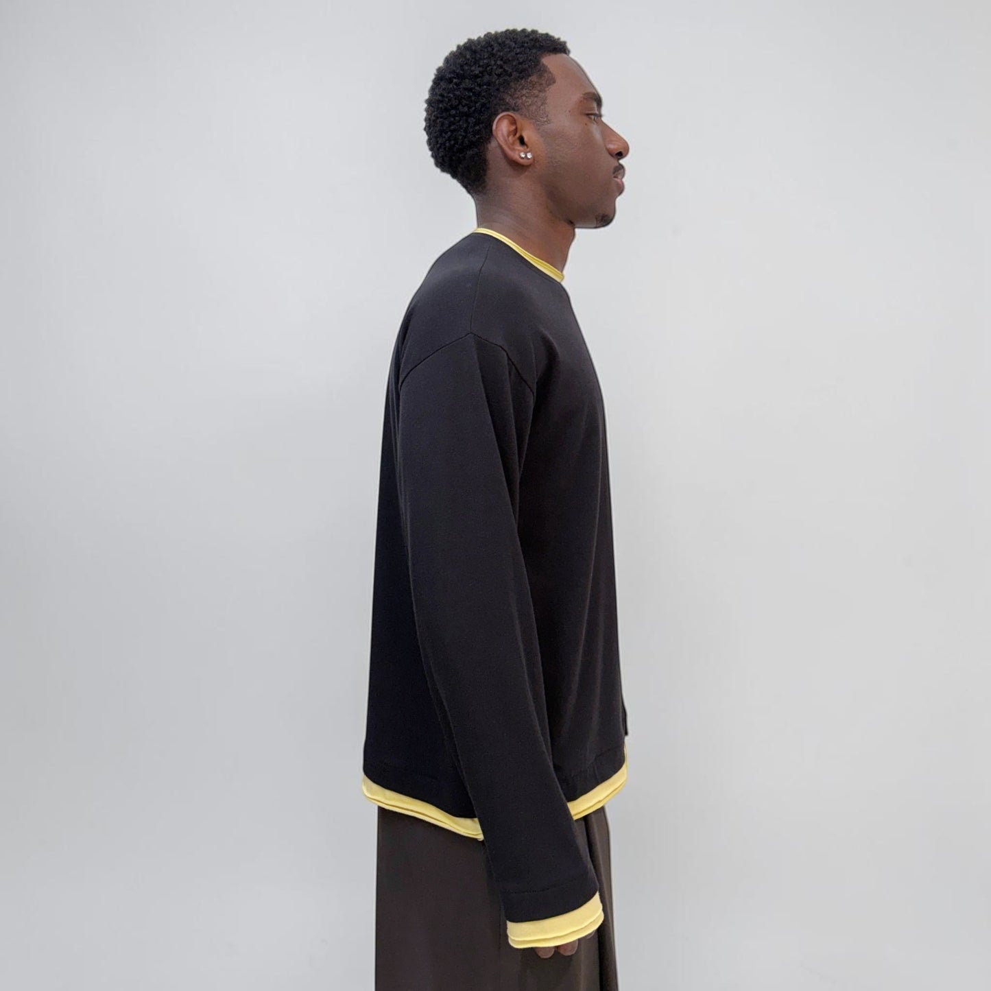 By Attention Double Up L/S Black/Yellow | ODD EVEN