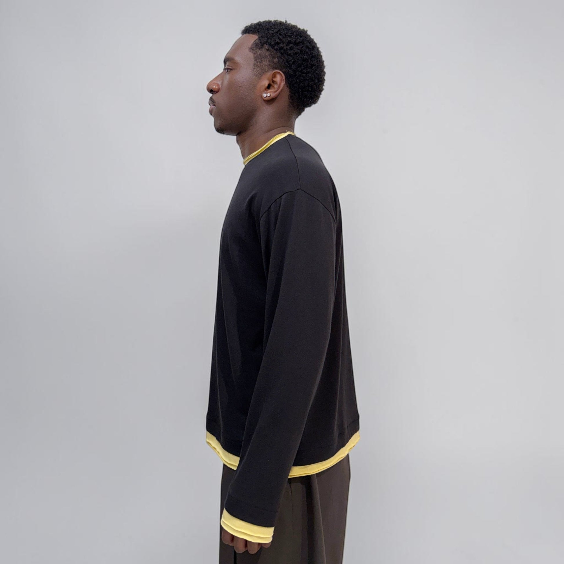 By Attention Double Up L/S Black/Yellow | ODD EVEN