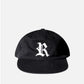RAR R Logo Vintage 5-Panel Trucker Cap Black | ODD EVEN