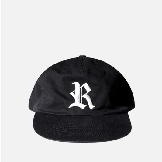 RAR R Logo Vintage 5-Panel Trucker Cap Black | ODD EVEN