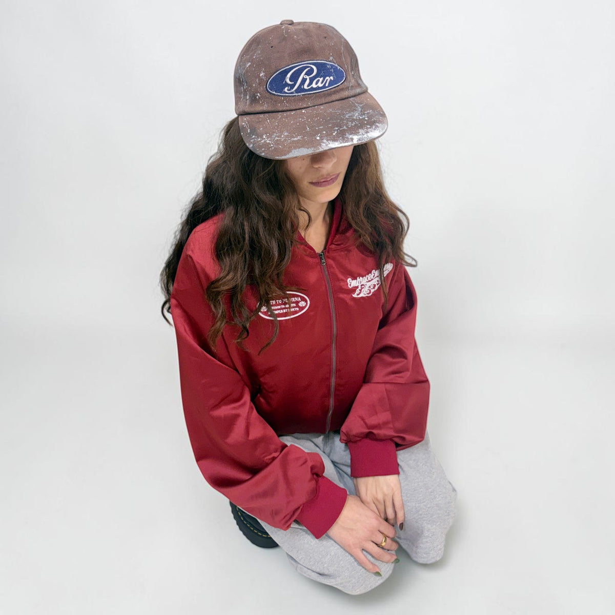 RAR Painted Oval Logo Faded Cap Brown