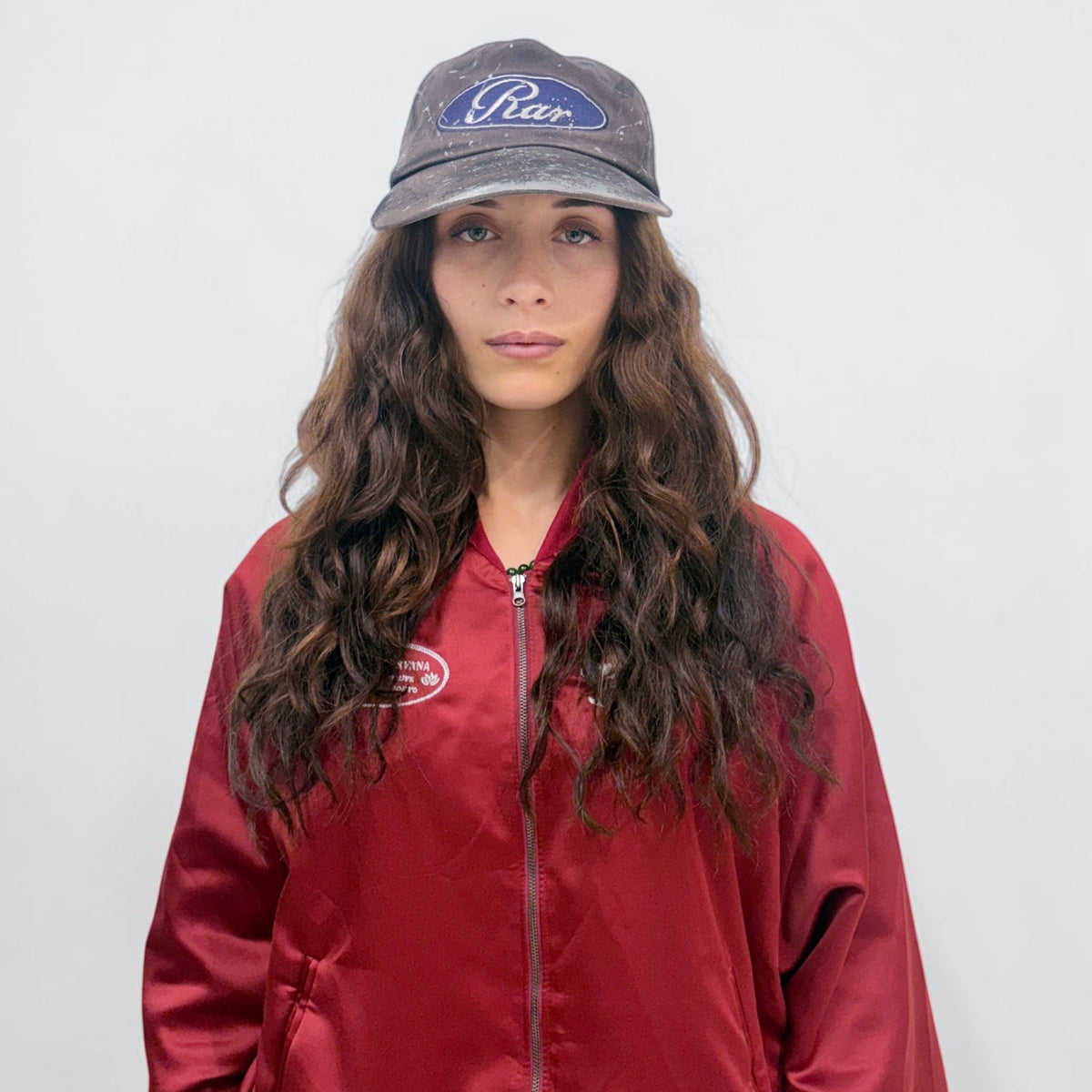 RAR Painted Oval Logo Faded Cap Charcoal