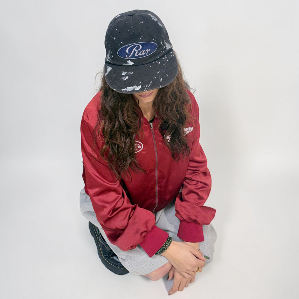 RAR Painted Oval Logo Faded Cap Black