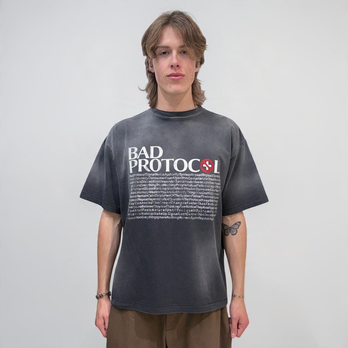 RAR Bad Protocol T-Shirt Dusty Charcoal | ODD EVEN