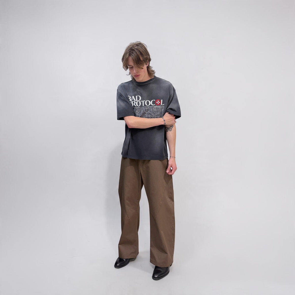 RAR Bad Protocol T-Shirt Dusty Charcoal | ODD EVEN