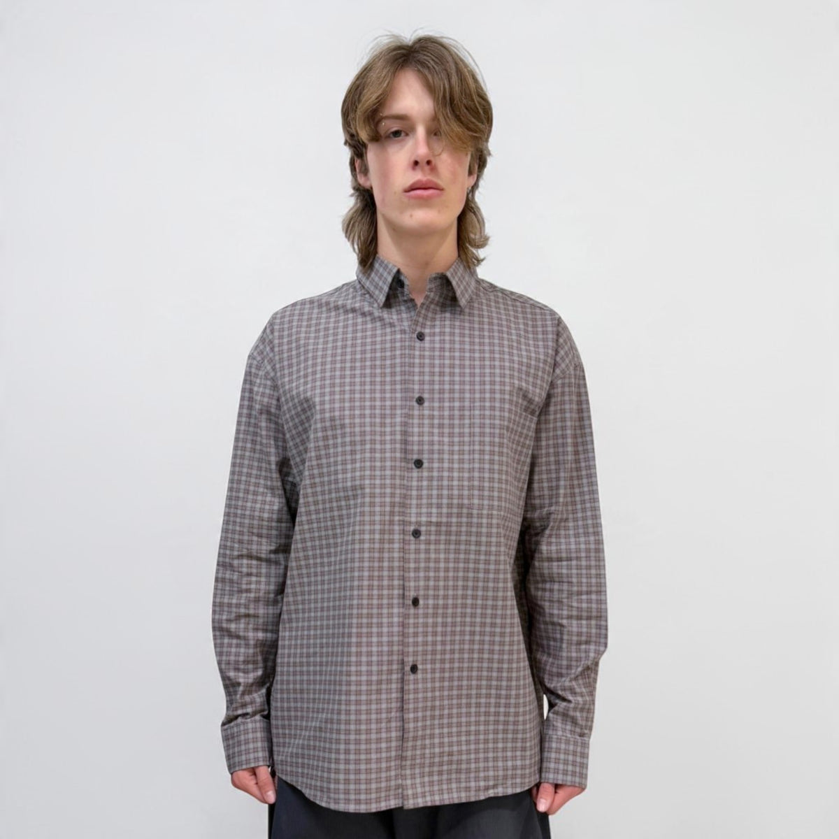 Senne Lester Shirt Brown/Blue | ODD EVEN