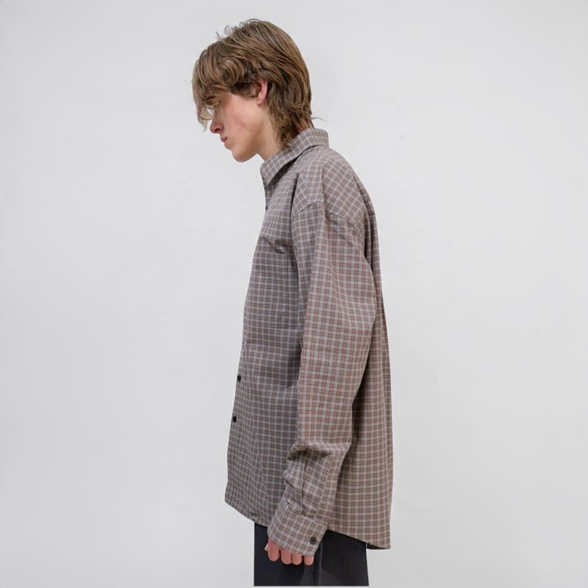 Senne Lester Shirt Brown/Blue | ODD EVEN