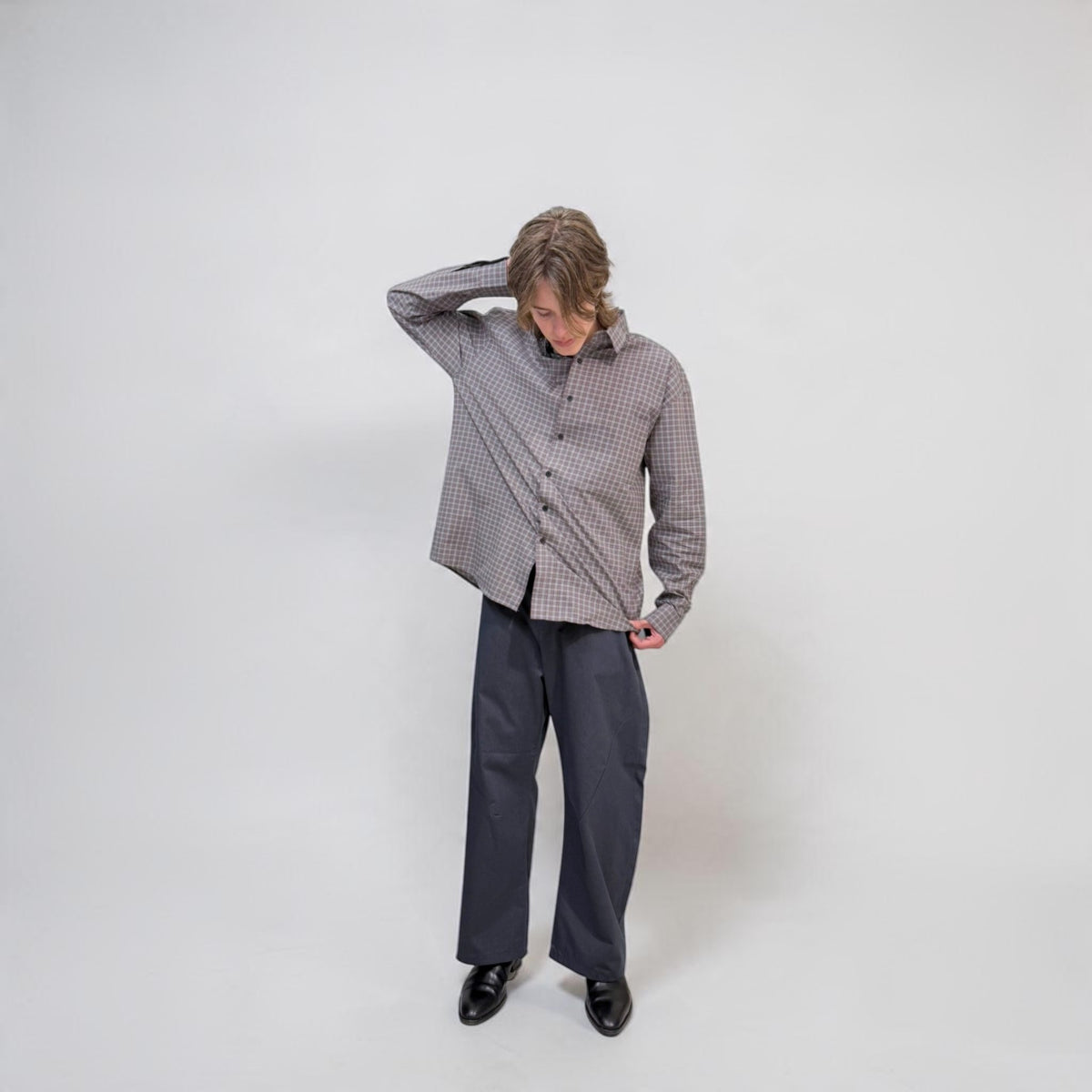 Senne Lester Shirt Brown/Blue | ODD EVEN