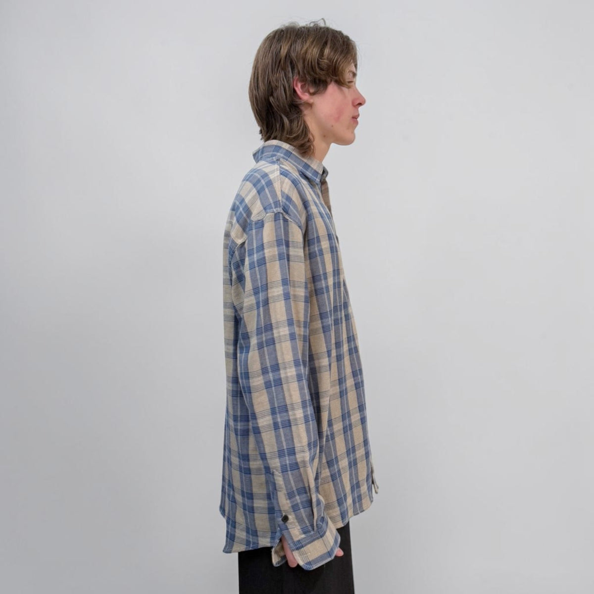 Senne Jimmy Shirt Blue/Tan | ODD EVEN