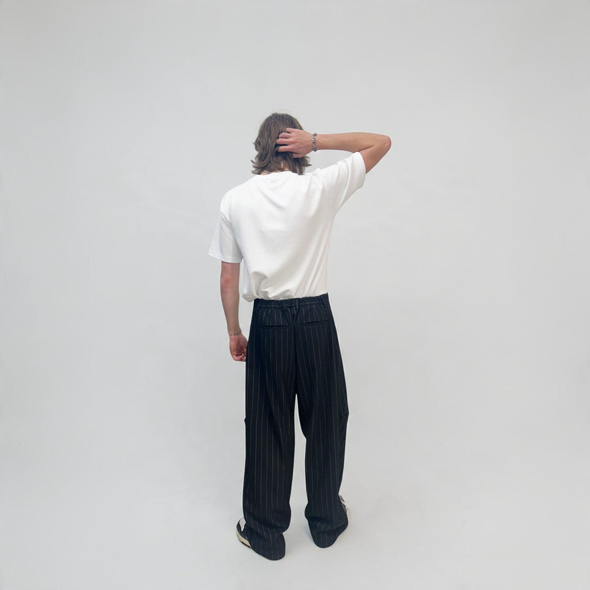 Senne Investment Pinstripe Pants Black/White | ODD EVEN