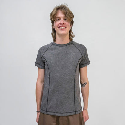 By Attention Quicksilver Top Charcoal | ODD EVEN