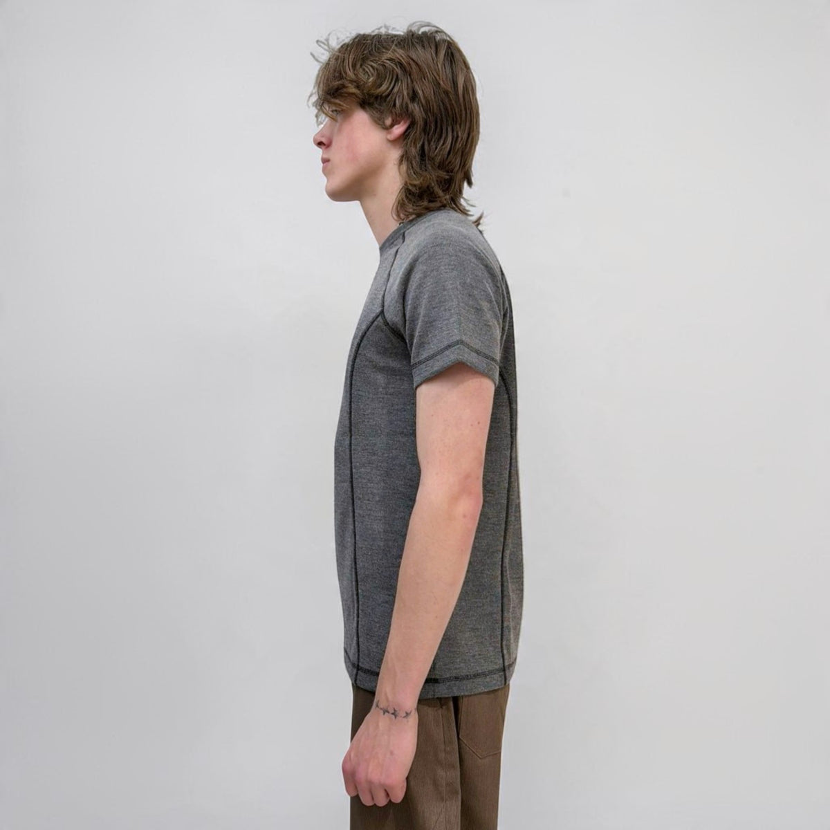 By Attention Quicksilver Top Charcoal | ODD EVEN