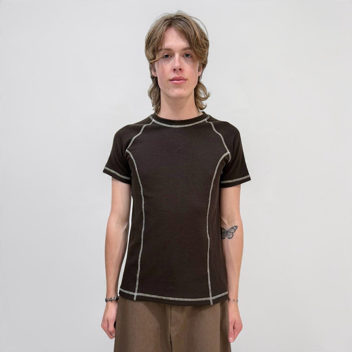 By Attention Quicksilver Top Brown | ODD EVEN