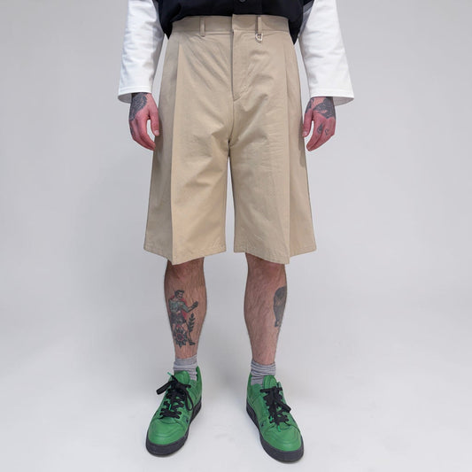 Senne Capital Pleated Shorts Tan | ODD EVEN