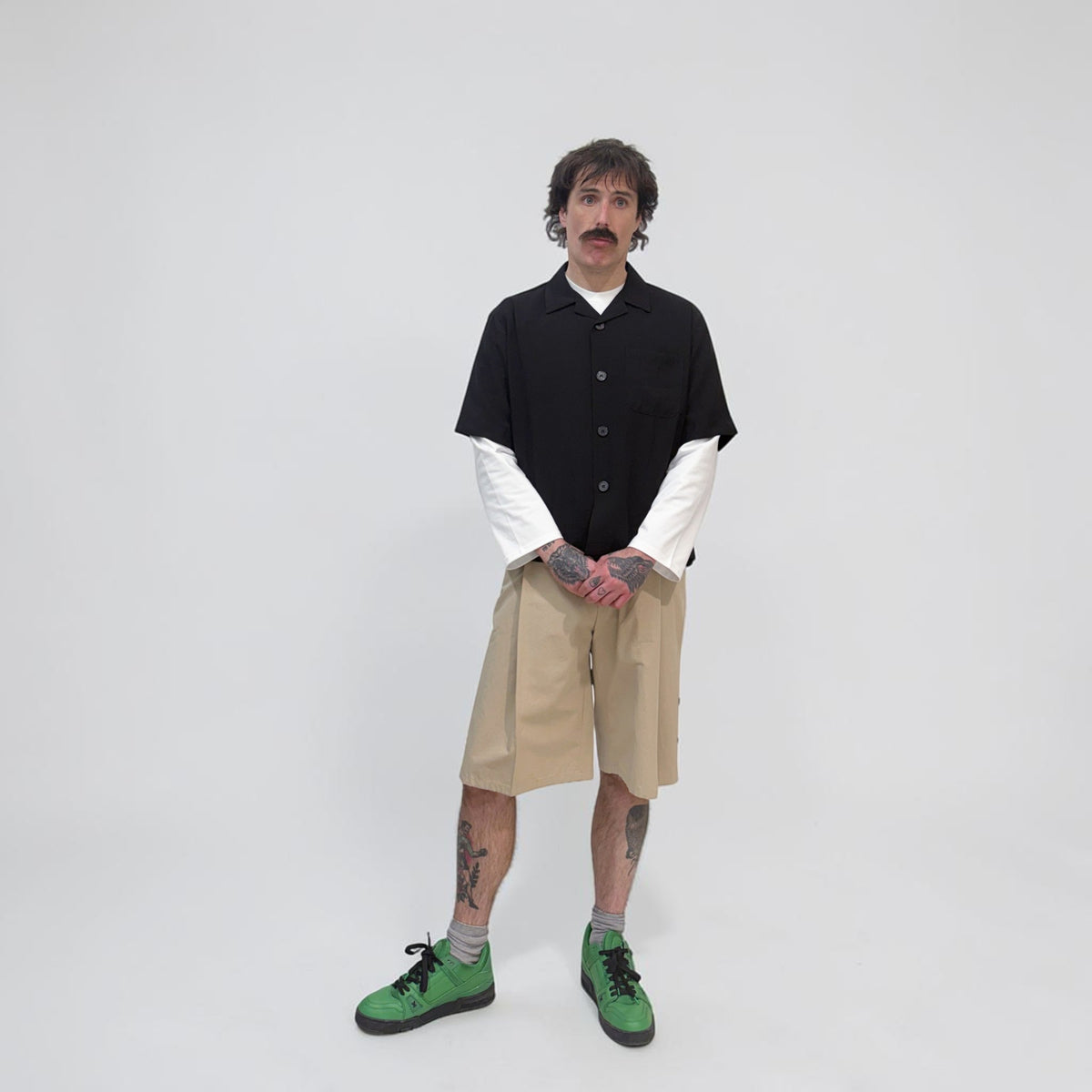 Senne Capital Pleated Shorts Tan | ODD EVEN