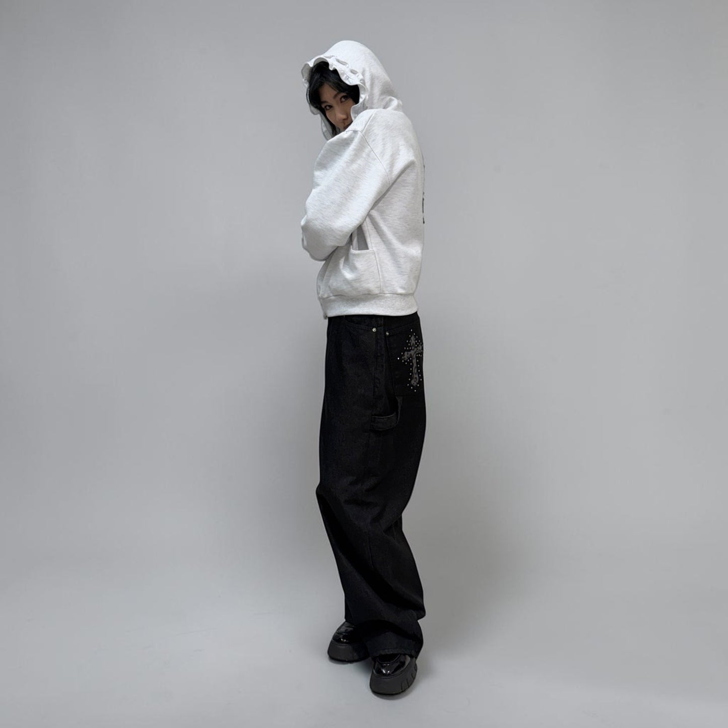 Askhaki Seoul Minnie Zip Hoodie White