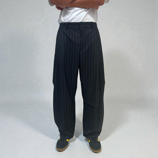 Senne Investment Pinstripe Pants Black/White | ODD EVEN