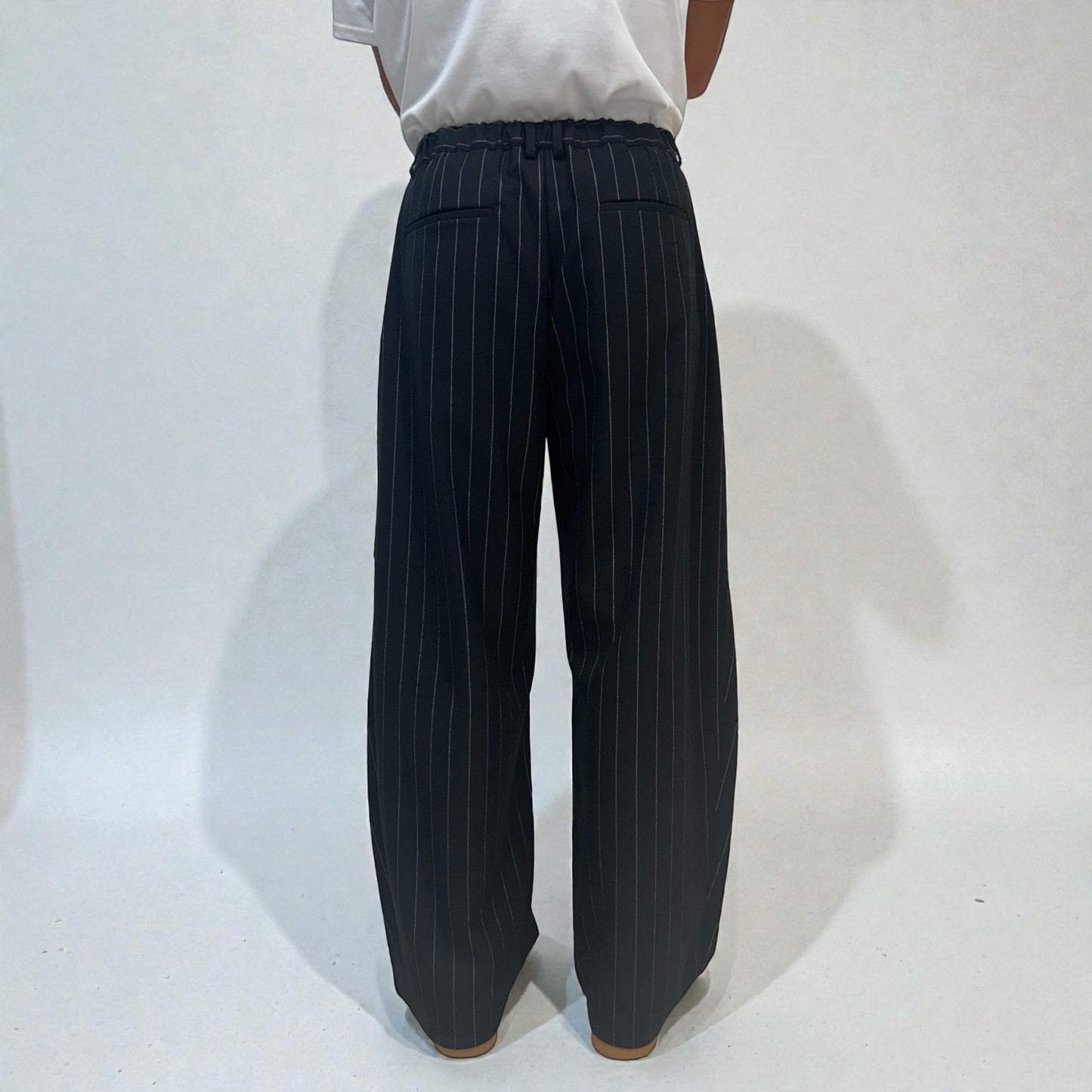 Senne Investment Pinstripe Pants Black/White | ODD EVEN