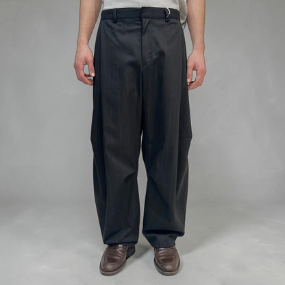 Senne Investment Pinstripe Pants Black/Grey | ODD EVEN 