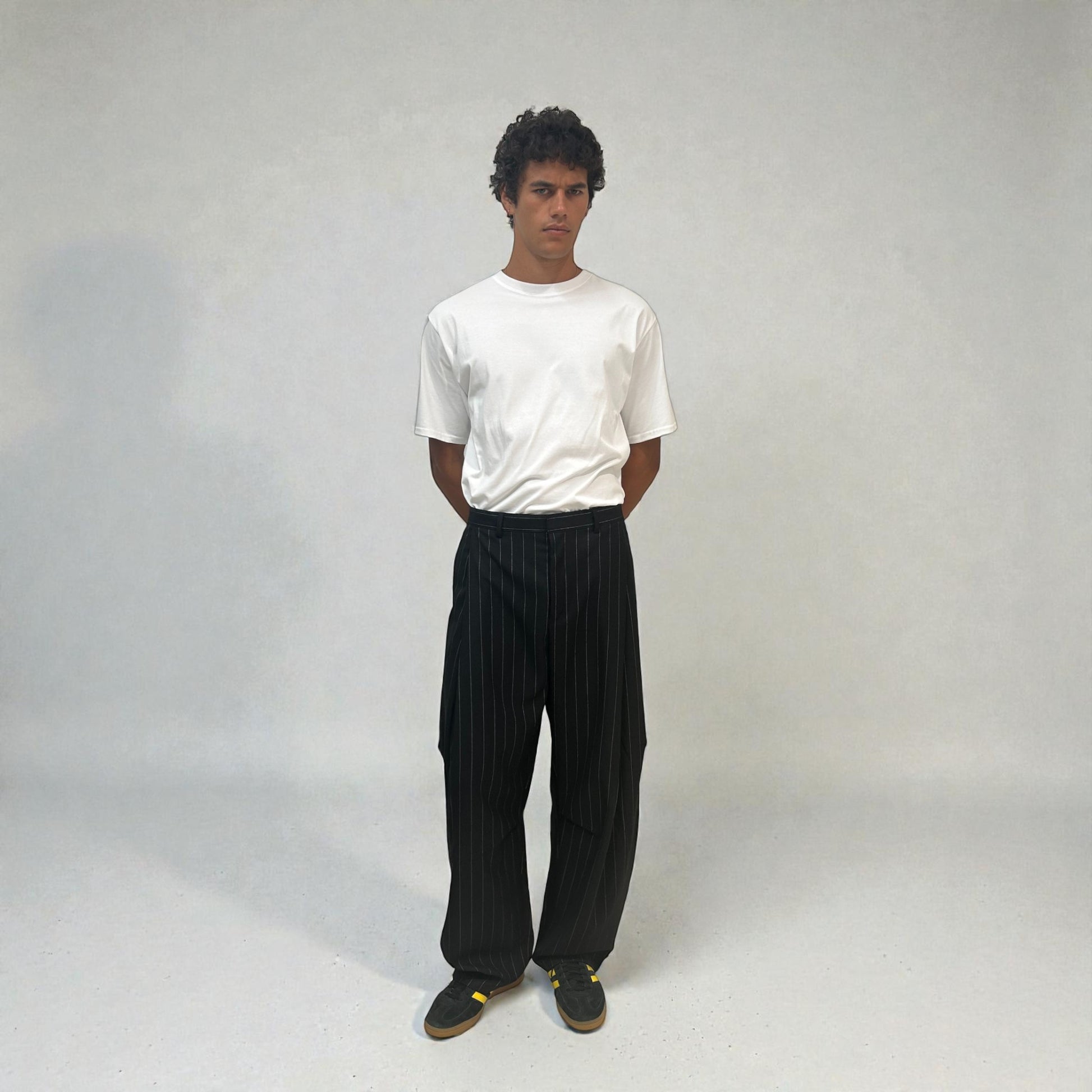 Senne Investment Pinstripe Pants Black/White | ODD EVEN