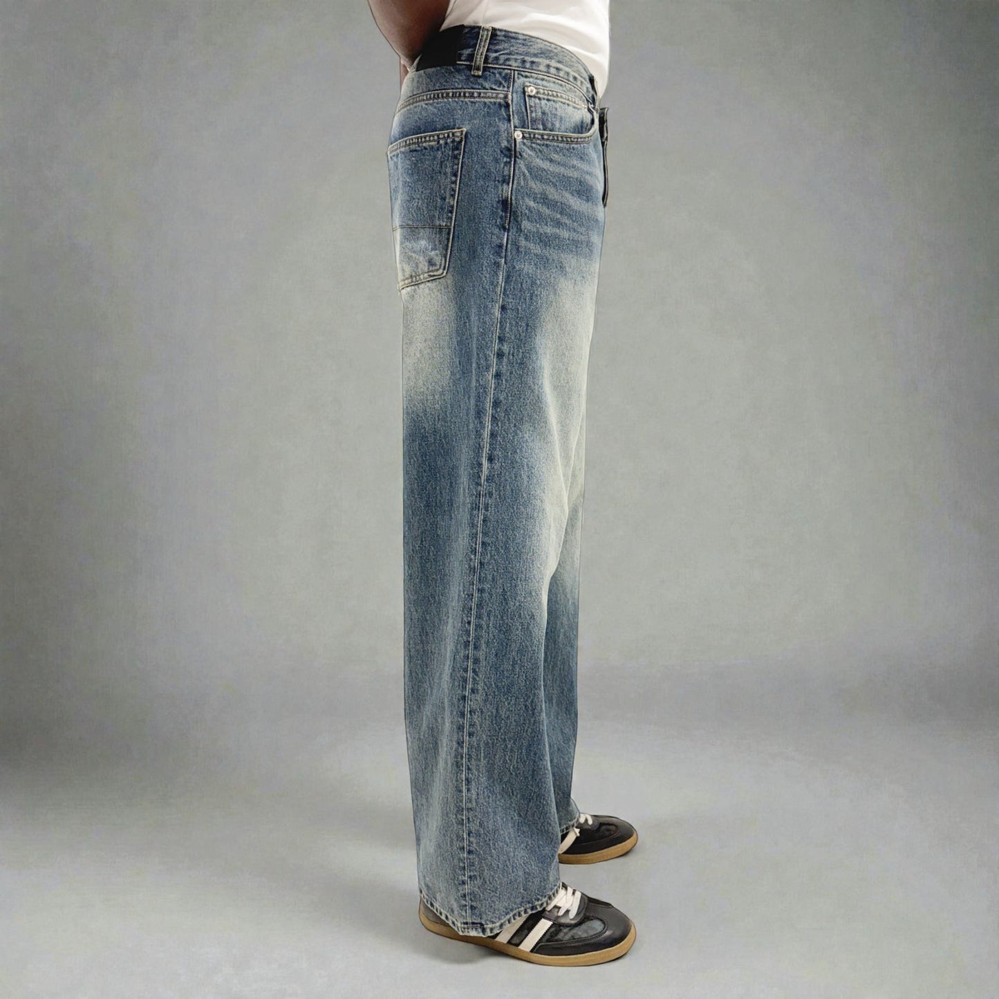 Avec Design Acid Drop Jeans Blue | ODD EVEN