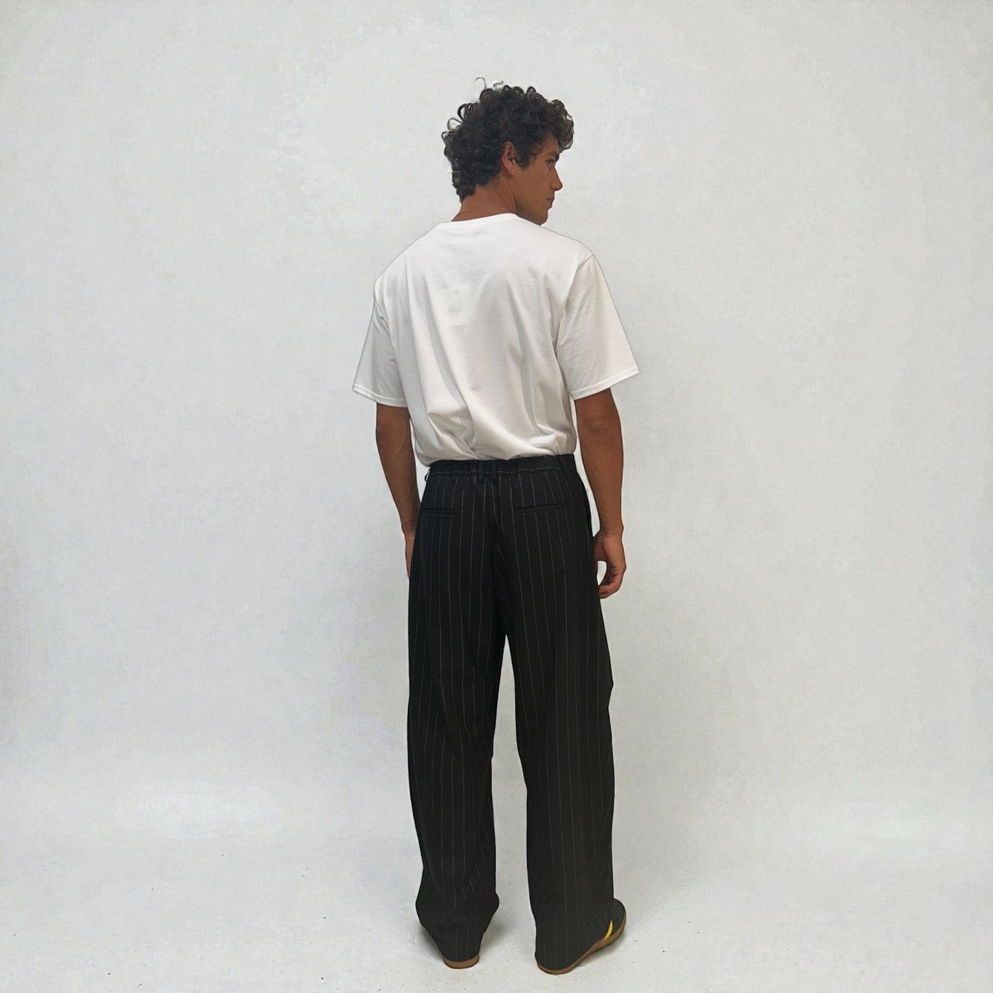 Senne Investment Pinstripe Pants Black/White | ODD EVEN