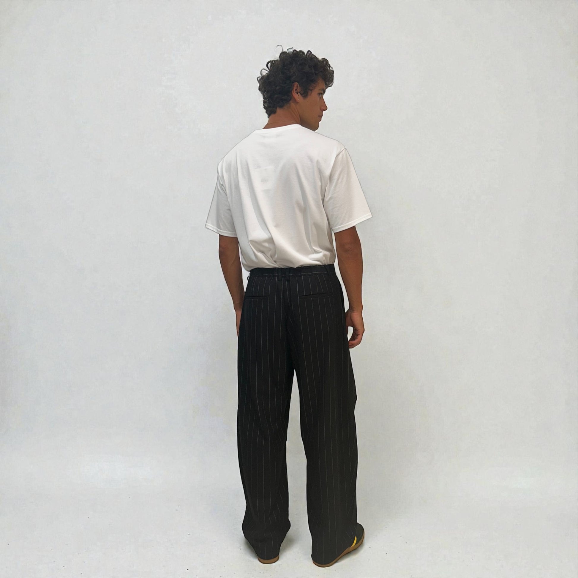 Senne Investment Pinstripe Pants Black/White | ODD EVEN