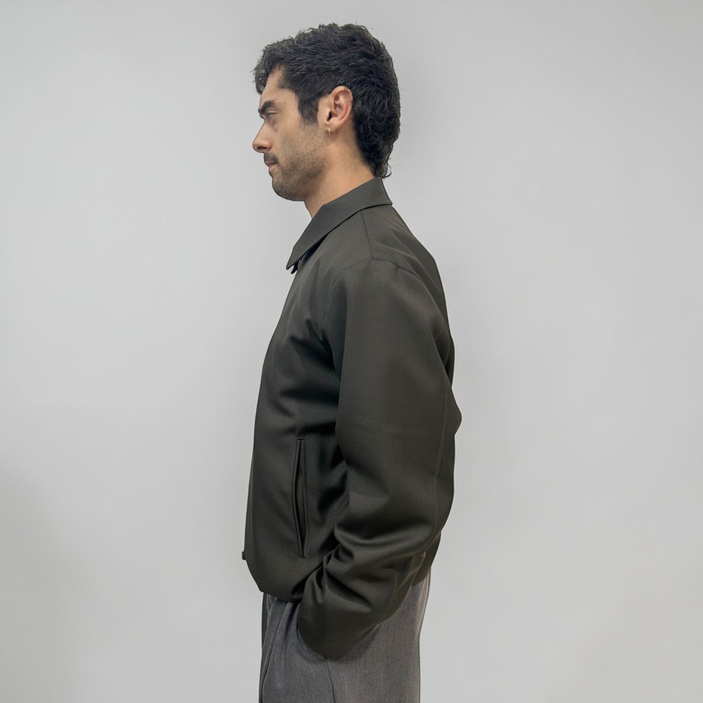 Invis-Able Alfonso Wool Jacket Dark Olive | ODD EVEN