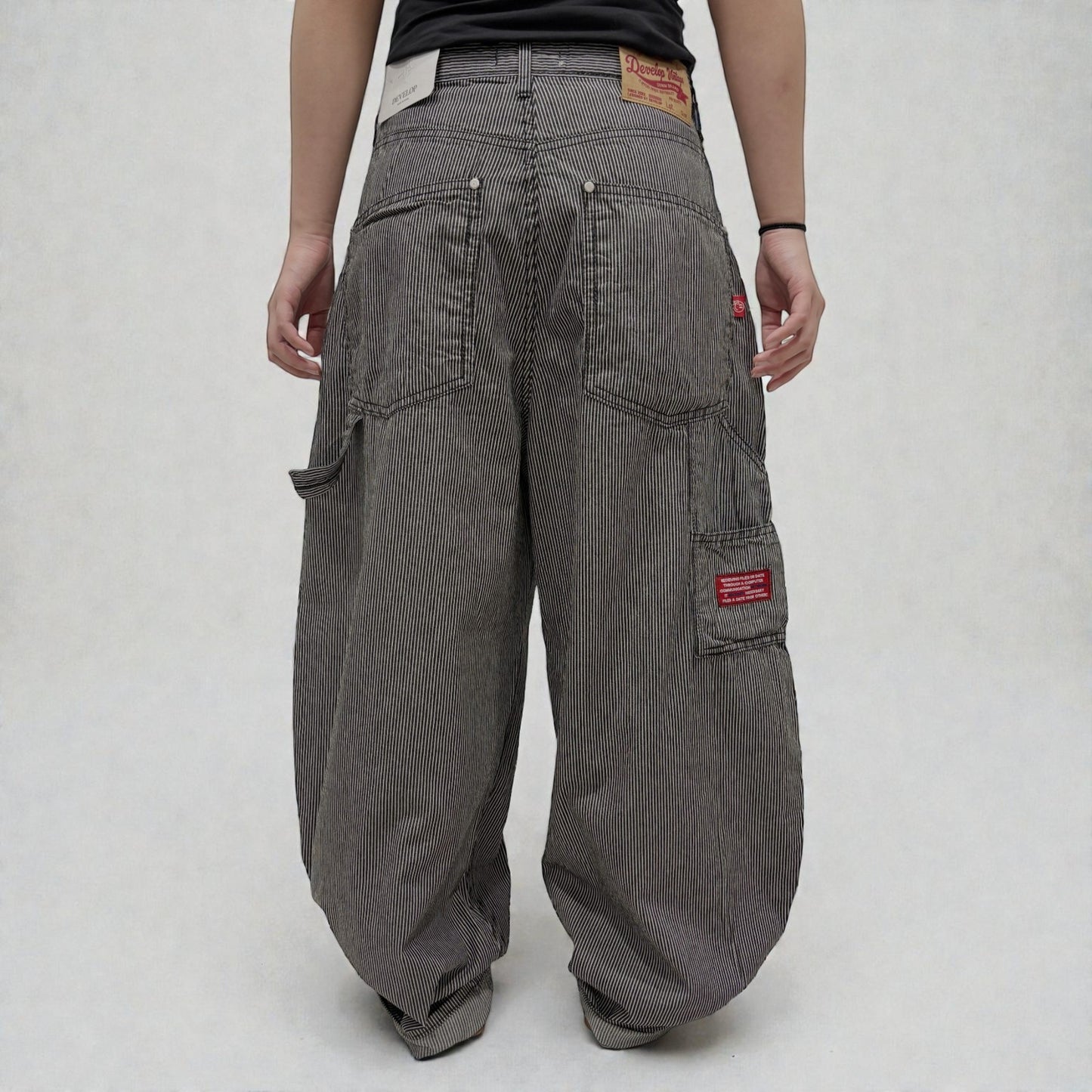 Develop Korea Sk8er Boi Jeans Black/White | ODD EVEN