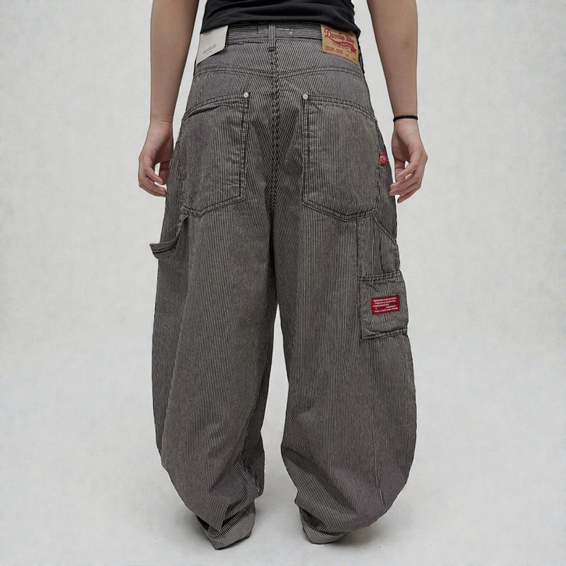Develop Korea Sk8er Boi Jeans Black/White | ODD EVEN