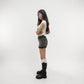 Develop Korea Atlanta Mini Skirt Black | ODD EVEN