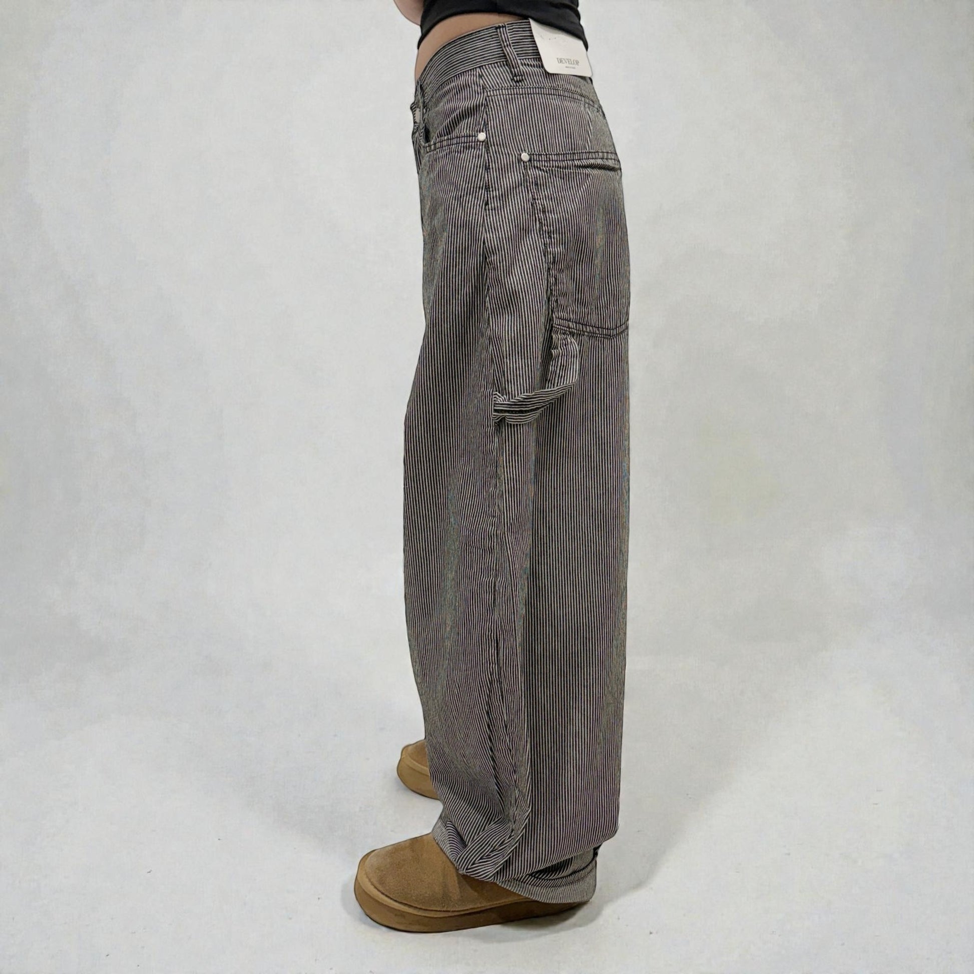 Develop Korea Sk8er Boi Jeans Black/White | ODD EVEN