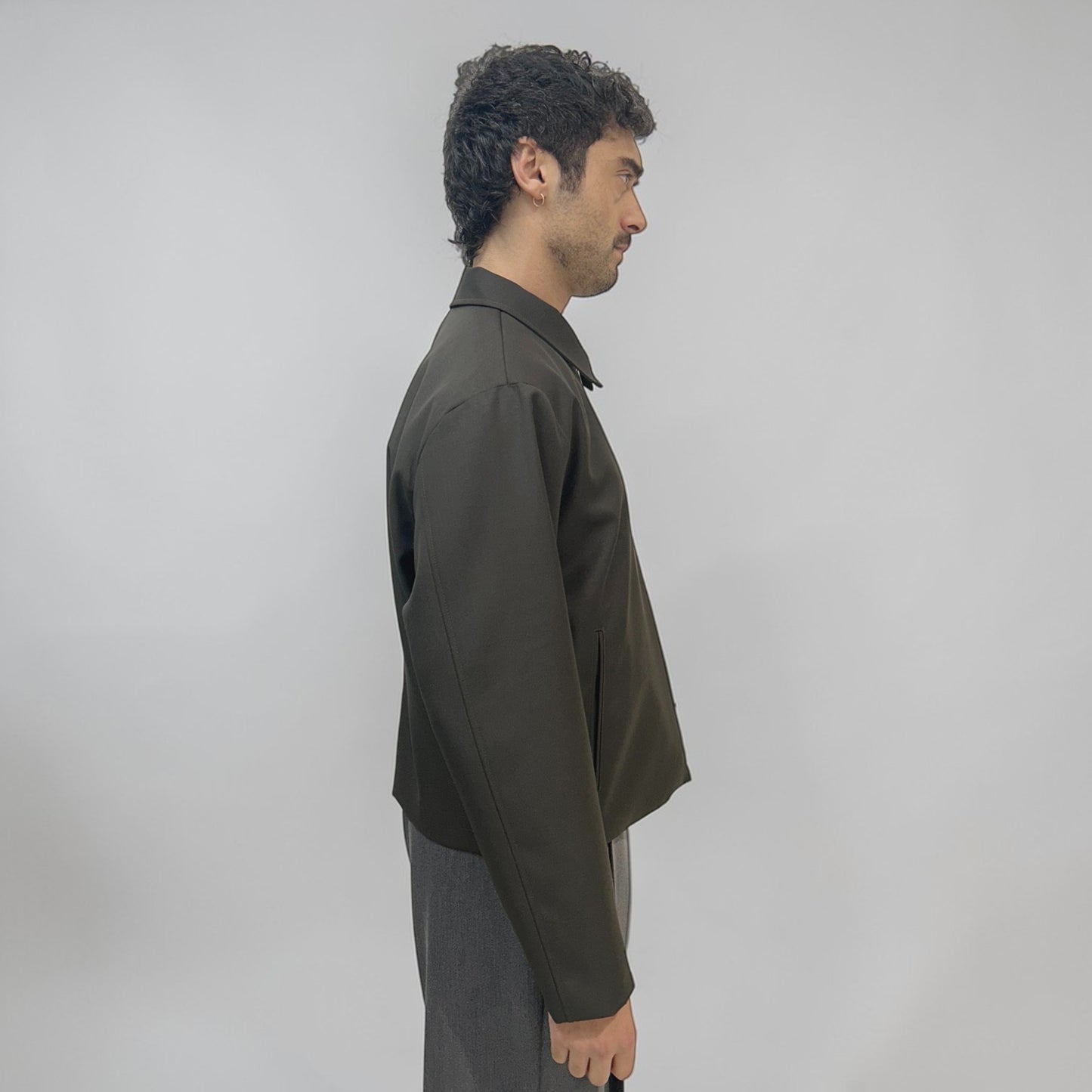 Invis-Able Alfonso Wool Jacket Dark Olive | ODD EVEN
