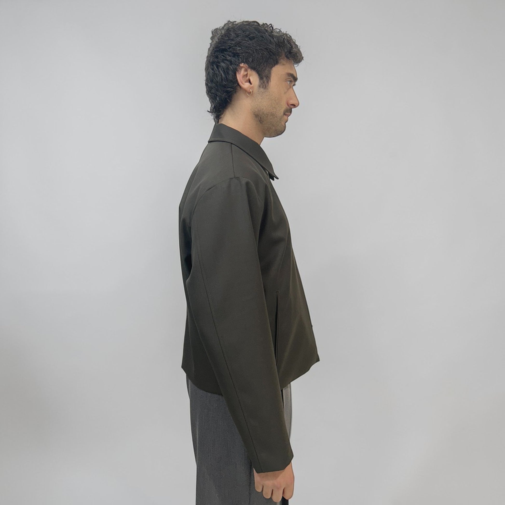 Invis-Able Alfonso Wool Jacket Dark Olive | ODD EVEN